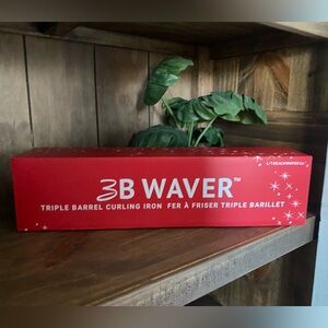 Beachwaver Red Glitter Holiday 3B Waver -NIB